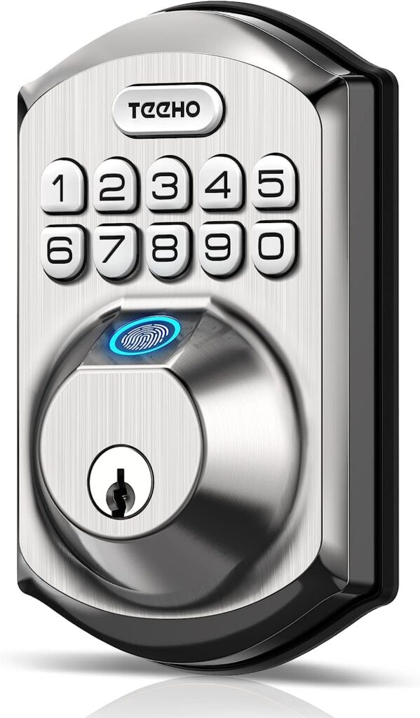 teeho te002 smart lock is a biometric fingerprint deadbolt smart locks for home.